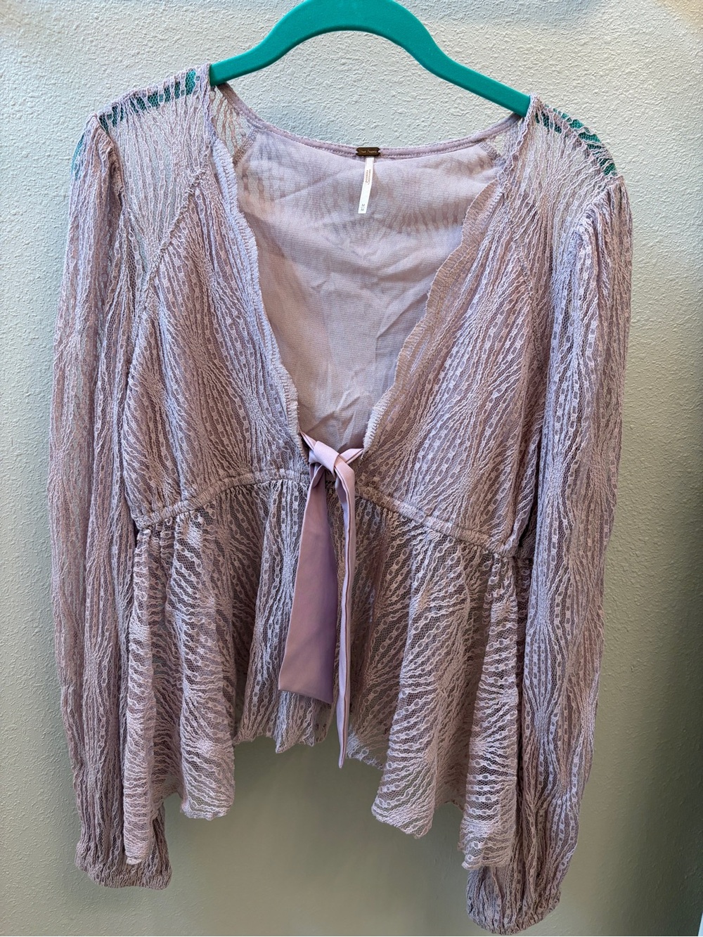 Free People lilac purple Lace Tie-Front Tunic M women’s